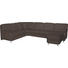 WOHNLANDSCHAFT in Leder Dunkelbraun - Dunkelbraun/Alufarben, KONVENTIONELL, Leder/Metall (239/329/165cm) - Beldomo Premium WOHNLANDSCHAFT in Leder Dunkelbraun - Dunkelbraun/Alufarben, KONVENTIONELL, Leder/Metall (239/329/165cm) - Beldomo Premium