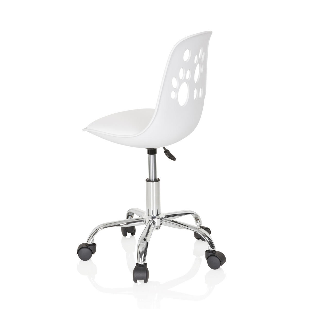 OTOČNÁ ŽIDLE PRO MLÁDEŽ, bílá - bílá, Moderní, textil/plast (40/72-82/44cm) - MID.YOU