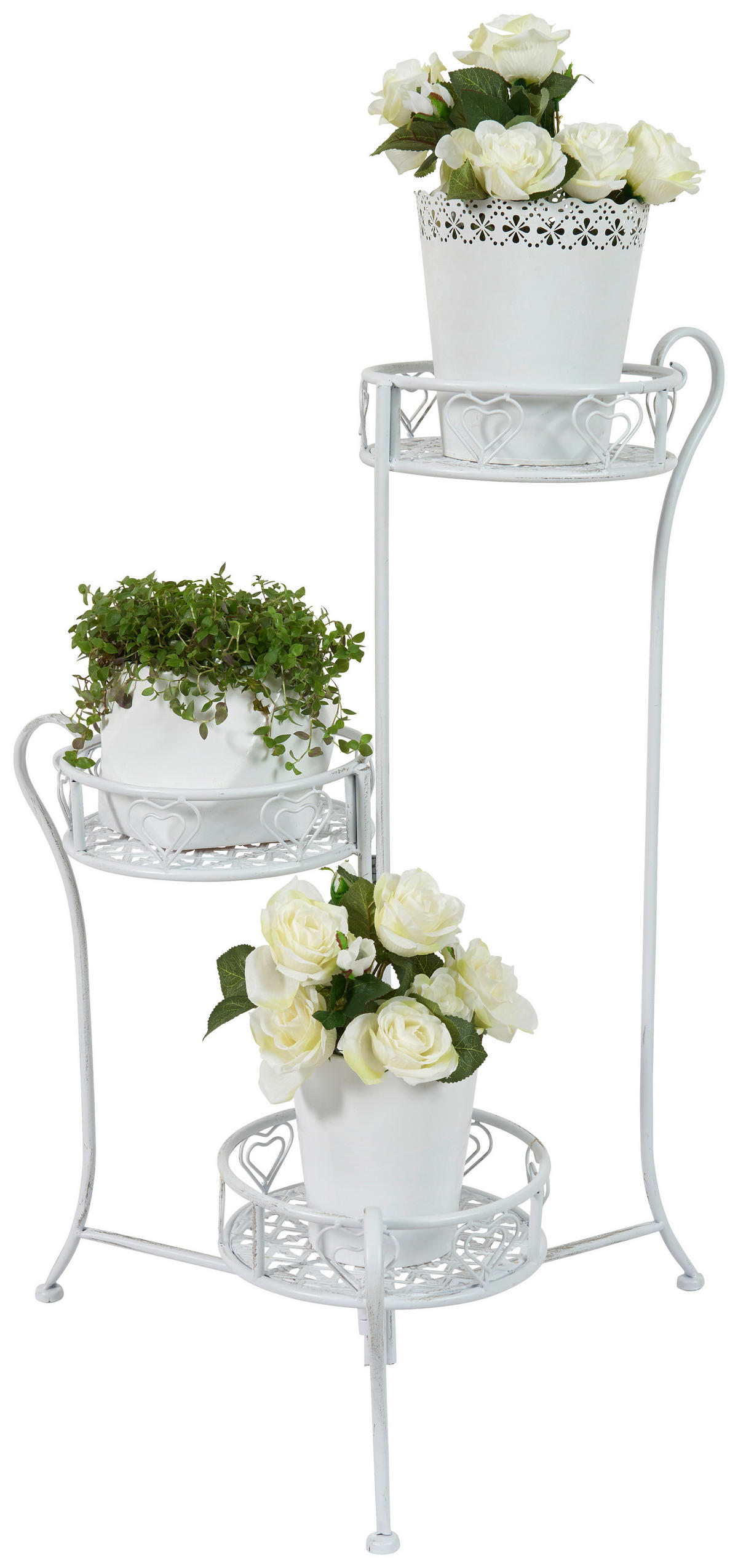 BLUMENSTÄNDER in Metall   - Weiss, Trend, Metall (23/64/23cm) - Ambia Home