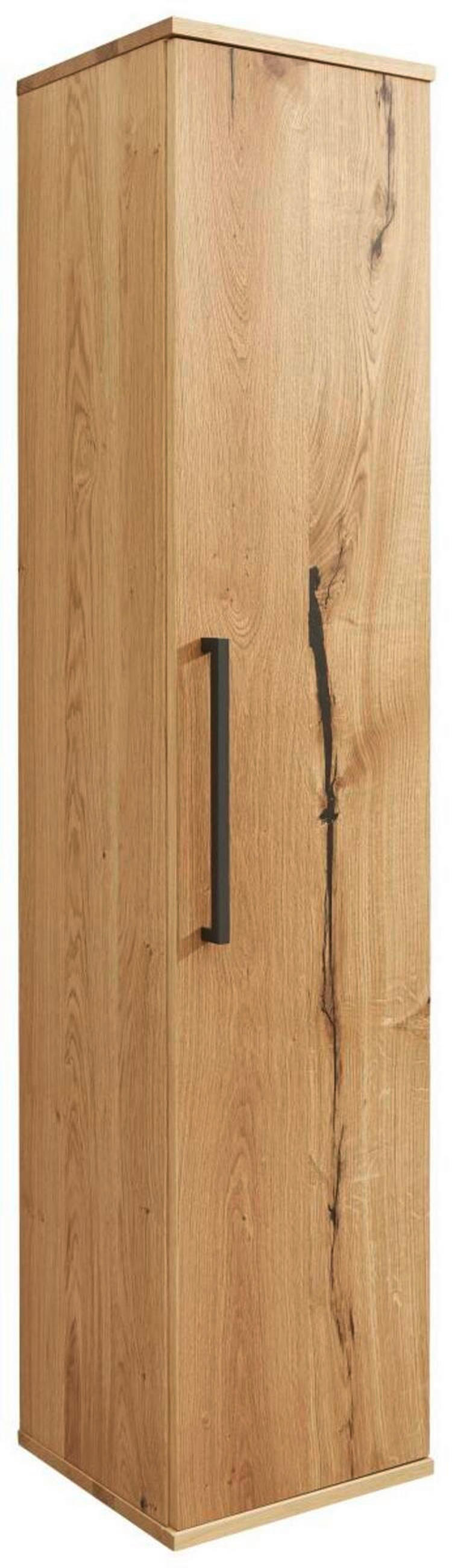 HOCHSCHRANK 35/162,5/37 cm  - Eichefarben/Anthrazit, Design, Glas/Holz (35/162,5/37cm) - Dieter Knoll