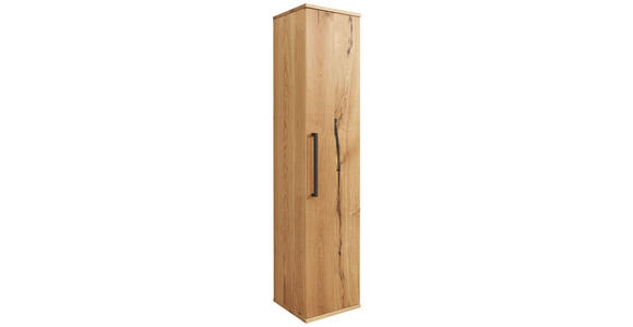 HOCHSCHRANK 35/162,5/37 cm  - Eichefarben/Anthrazit, Design, Glas/Holz (35/162,5/37cm) - Dieter Knoll