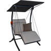 HOLLYWOODSCHAUKEL 100/160/145 cm  - Sandfarben/Dunkelgrau, Basics, Textil/Metall (100/160/145cm) - Boxxx