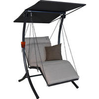 HOLLYWOODSCHAUKEL 100/160/145 cm  - Sandfarben/Dunkelgrau, Basics, Textil/Metall (100/160/145cm) - Boxxx