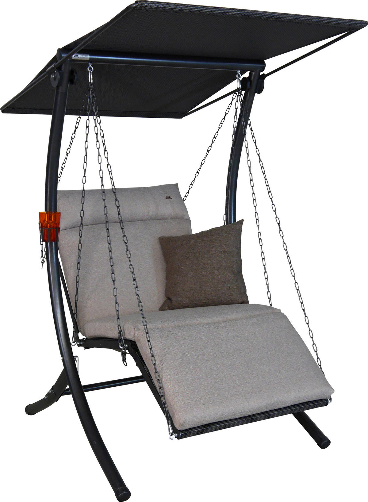 HOLLYWOODSCHAUKEL 100/160/145 cm  - Sandfarben/Dunkelgrau, Basics, Textil/Metall (100/160/145cm) - Boxxx