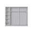 SCHWEBETÜRENSCHRANK 2-türig Weiß - Alufarben/Weiß, KONVENTIONELL, Holzwerkstoff/Metall (250/216/68cm) - Hom`in SCHWEBETÜRENSCHRANK 2-türig Weiß - Alufarben/Weiß, KONVENTIONELL, Holzwerkstoff/Metall (250/216/68cm) - Hom`in