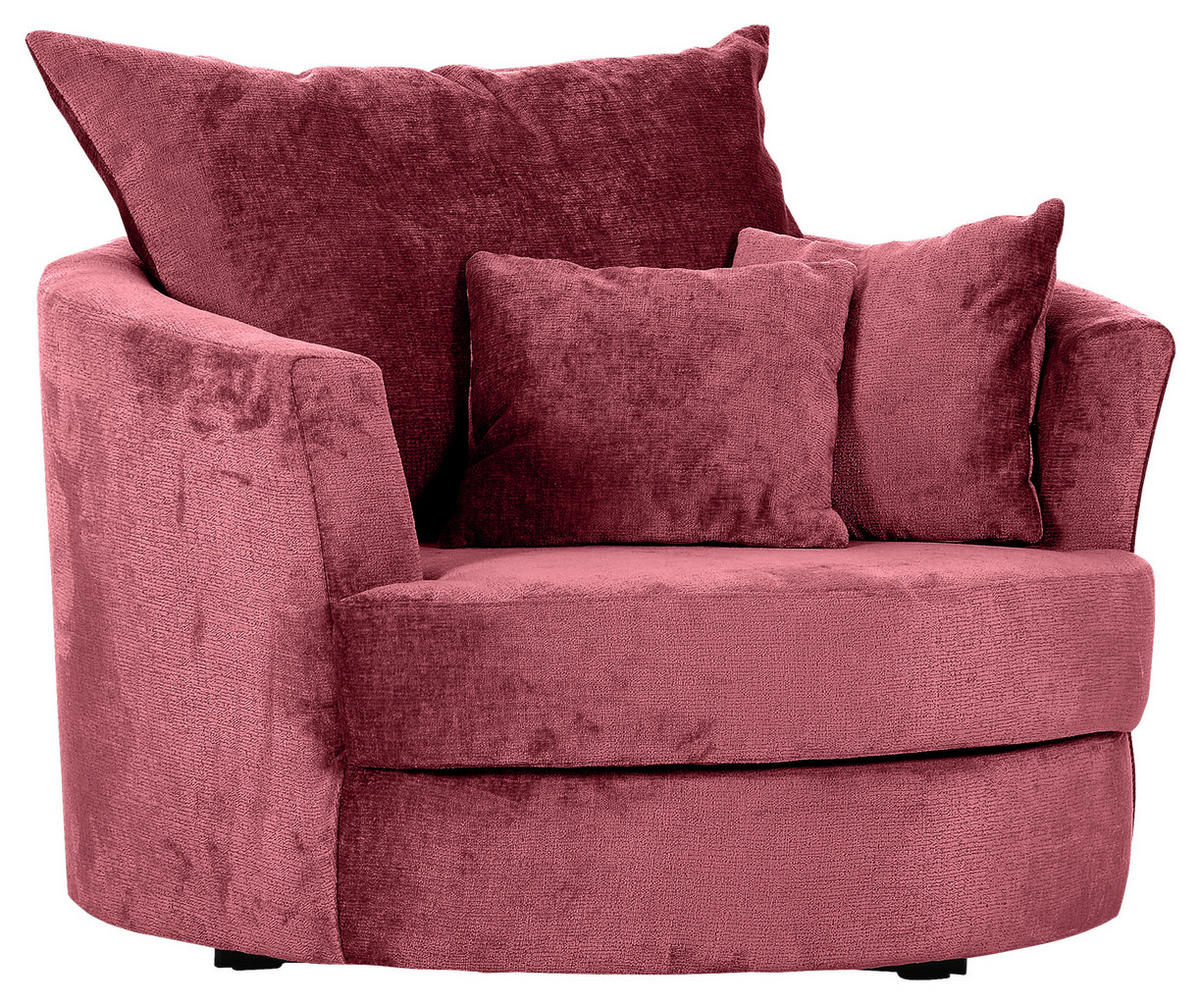 FOTELJA tekstil  bordo   - bordo/crna, Konvencionalno, tekstil/metal (115/72/115cm) - Carryhome