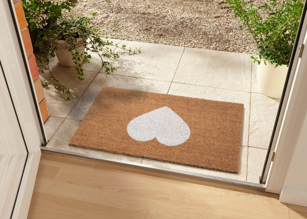KOKOSMATTE  45/75 cm  Weiß, Hellbraun  - Hellbraun/Weiß, Basics, Naturmaterialien/Kunststoff (45/75cm) - Hanse Home
