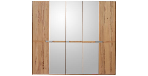 DREHTÜRENSCHRANK in massiv Buche Buchefarben - Chromfarben/Buchefarben, Natur, Glas/Holz (249,6/223/57cm) - Valnatura
