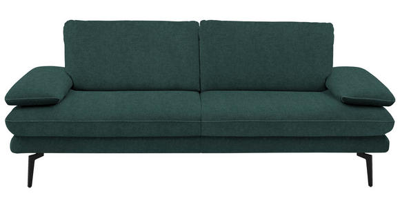3-SITZER-SOFA in Velours Opal - Beige/Opal, Design, Textil/Metall (222/89/104cm) - Dieter Knoll