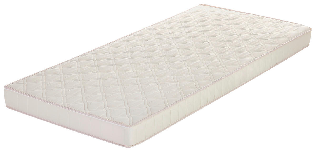 KALTSCHAUMMATRATZE 90/200 cm, Höhe ca.: 13 cm, H2 + H3 = mittel + fest,  - Weiß, Basics, Textil (90/200cm) - P & B