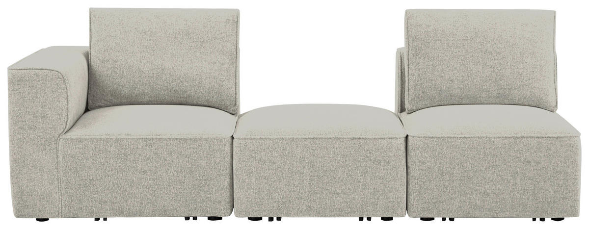 SOFA drvo, plastika, tekstil  bež    - bež/crna, Design, drvo/tekstil (230,5/65/90cm) - Livetastic