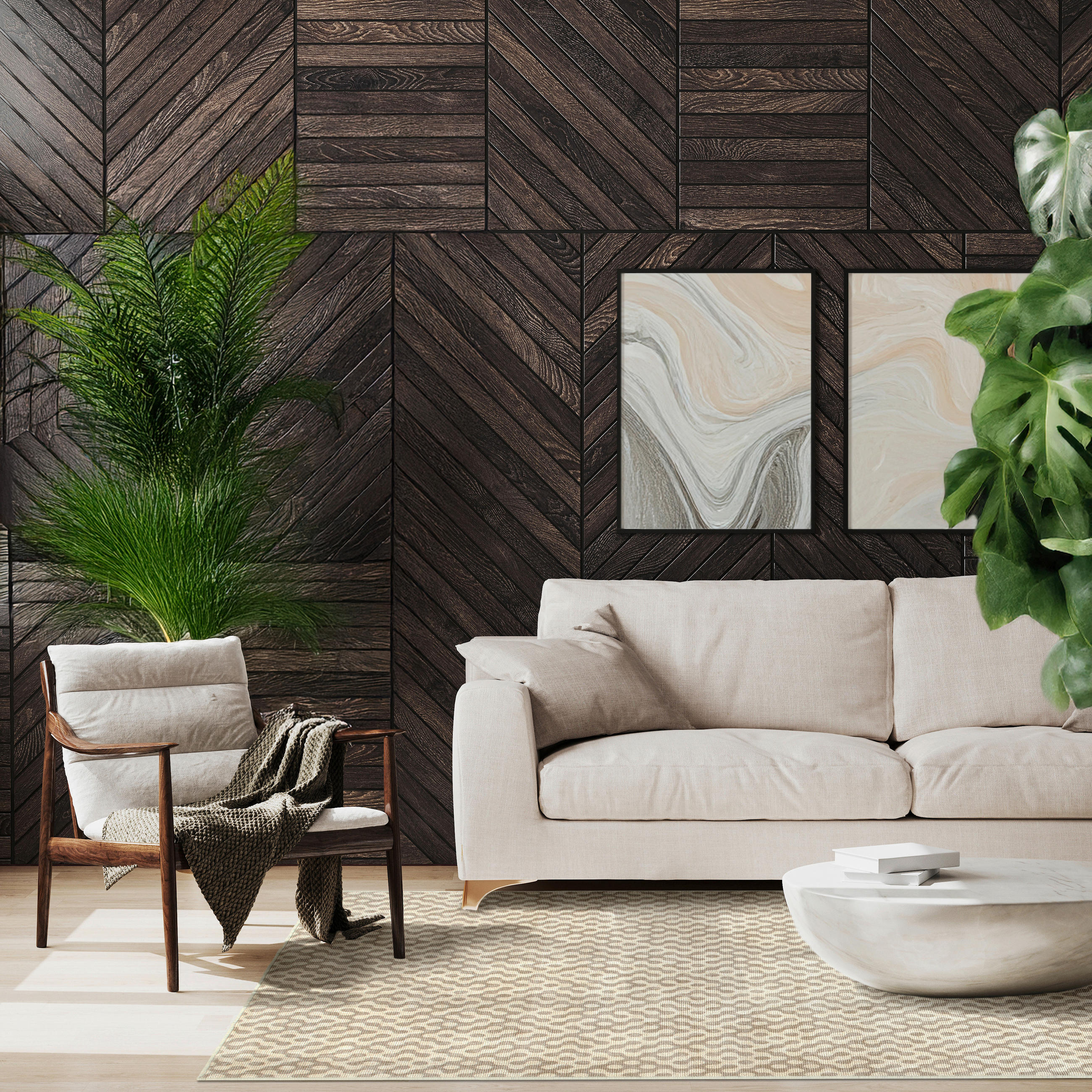 Thumbnail - Lindorug Tuftteppich Mesio Haral, waschbar, Creme, Taupe, Textil, geometrisch, rechteckig, 160x230 cm, Oeko-Tex® Standar...