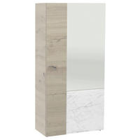 GARDEROBENSCHRANK  in 96/194/41,6 cm  - Eichefarben/Weiß, Natur, Glas/Holz (96/194/41,6cm) - Voglauer