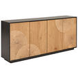 SIDEBOARD  in 180/81/40 cm  - Eichefarben/Schwarz, LIFESTYLE, Holzwerkstoff (180/81/40cm) - Xora