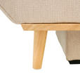 SCHLAFSOFA Flachgewebe Beige Rückenkissen, Armlehnenkissen, Bettkasten, Schlaffunktion, Rücken echt  - Beige/Naturfarben, Design, Holz/Textil (200/71/95cm) - Novel