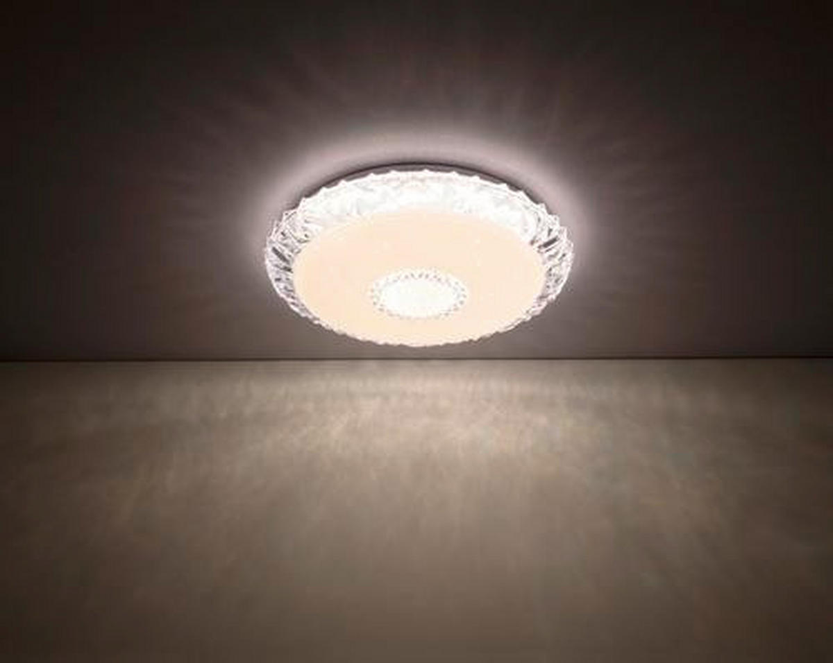 STROPNÉ LED SVIETIDLO, 50/10 cm  - biela/opálová, Basics, kov/plast (50/10cm) - Globo