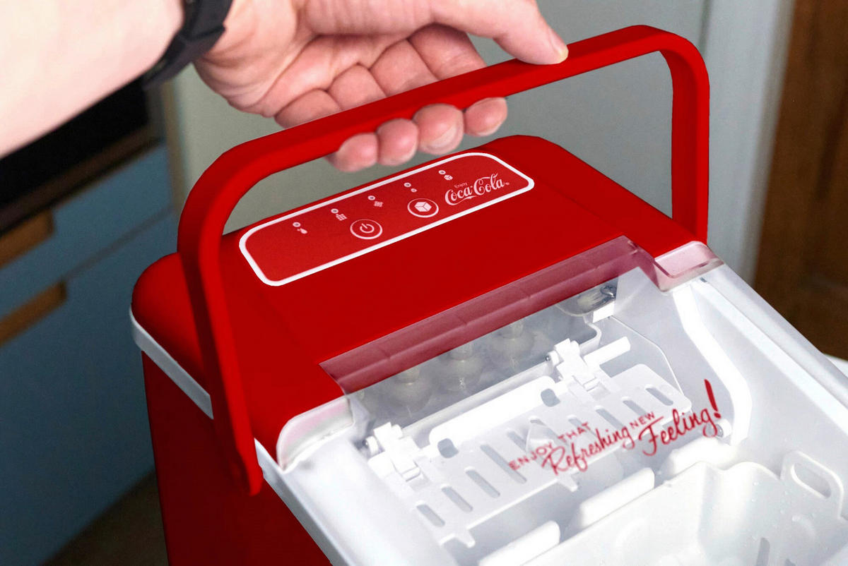 EISWÜRFELMASCHINE COCA-COLA  - Rot/Weiß, Basics, Kunststoff (22.2/29.4/29cm)