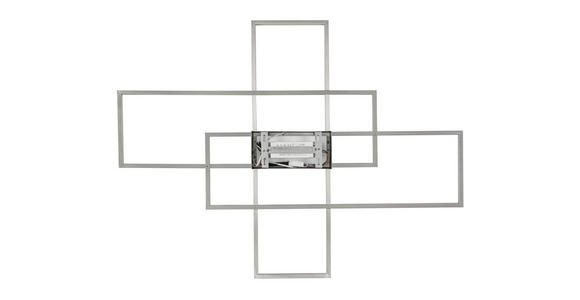 LED-DECKENLEUCHTE 100/75/7,5 cm - Nickelfarben, Design, Kunststoff/Metall (100/75/7,5cm) - Novel