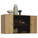 HÄNGEVITRINE in Eichefarben   - Eichefarben/Anthrazit, Design, Glas/Holz (163/77/39cm) - Valnatura