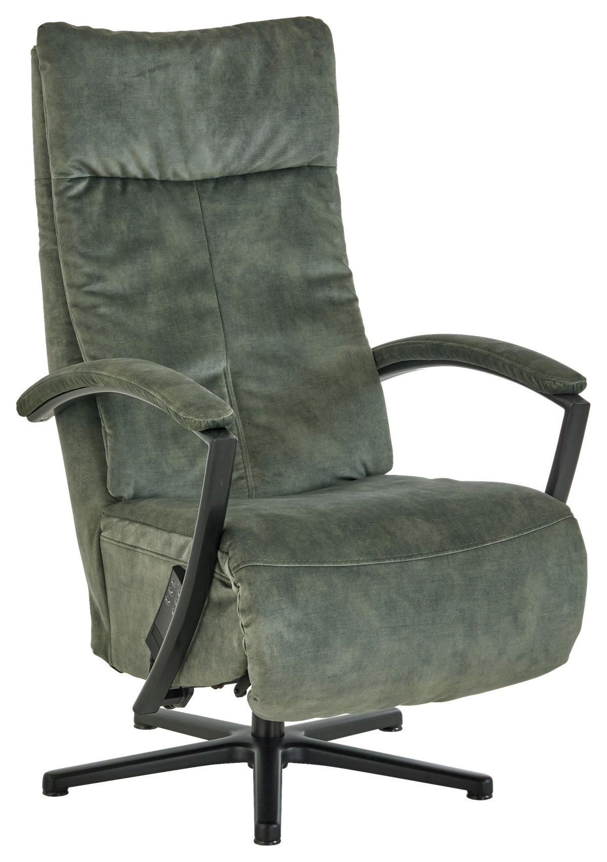 RELAXSESSEL in Textil Dunkelgrün  - Dunkelgrün/Schwarz, Design, Textil/Metall (66/112/83cm) - Beldomo Speed