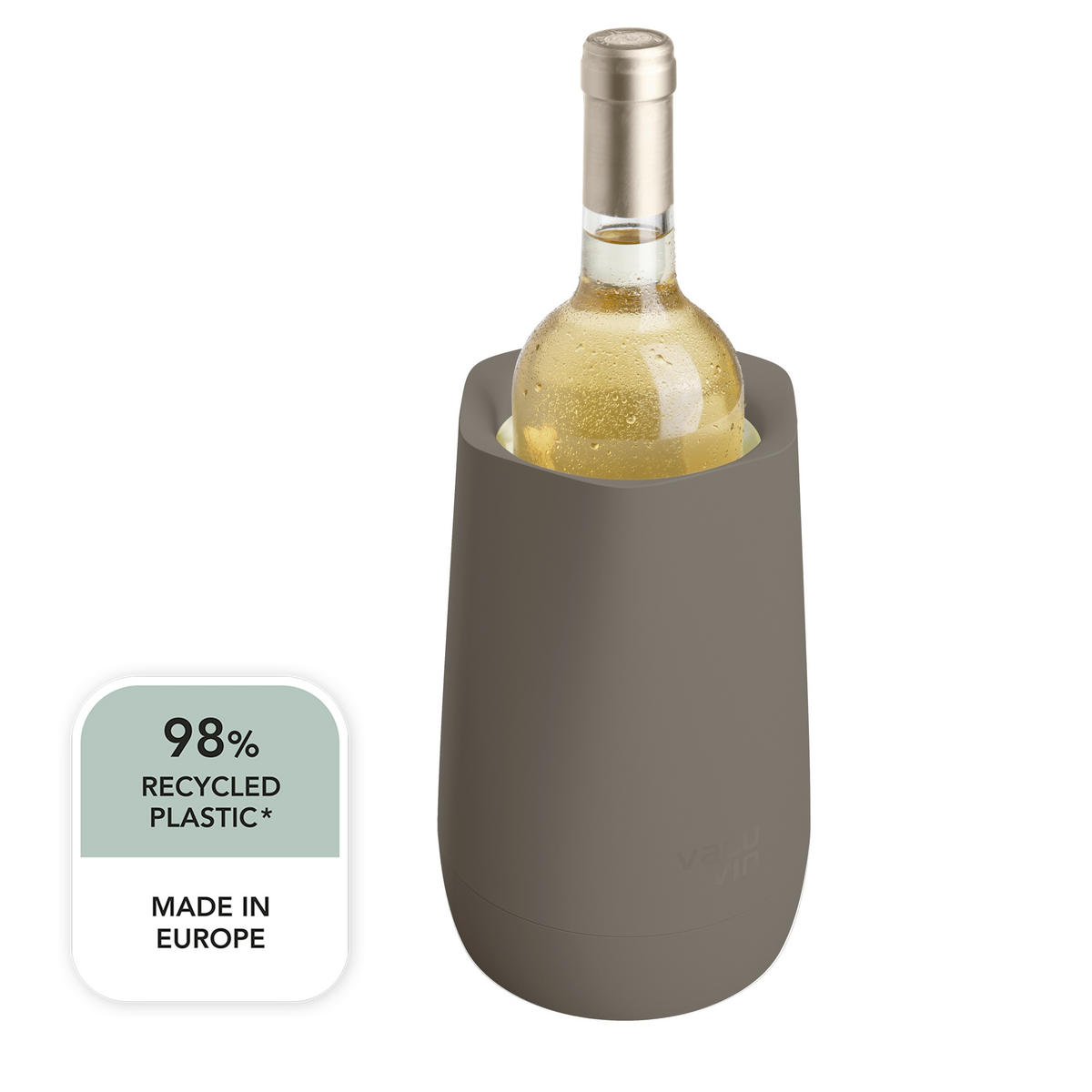 FLASCHENKÜHLER - Grau, Basics, Kunststoff (13.6/13.6/21.3cm) - Vacu Vin