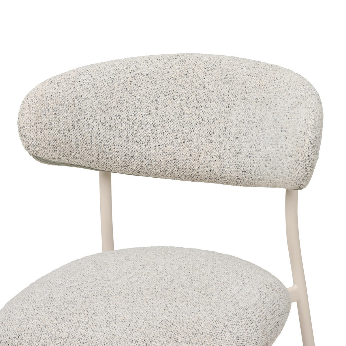 STUHL   Webstoff  - Greige/Creme, MODERN, Textil/Metall (55/80/61cm) - MID.YOU