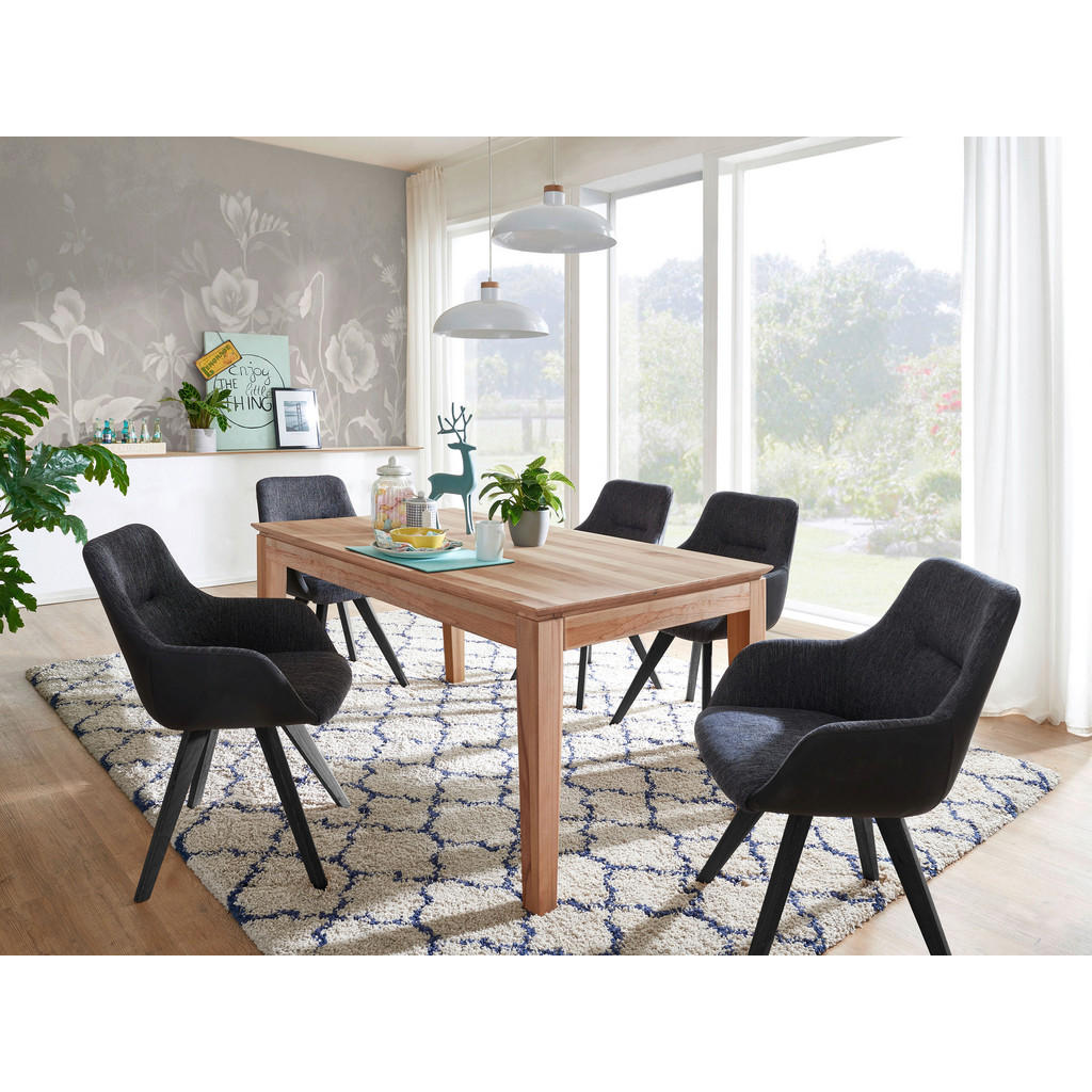 Thumbnail - Livetastic Esstisch, Braun, Holz, Kernbuche, massiv, rechteckig, konisch, eckig, 90x75x140 cm, ausziehbar, Esszimmer, Ti...