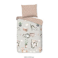 KINDERBETTWÄSCHE 120/150 cm  - Beige/Grau, Trend, Textil (120/150cm)