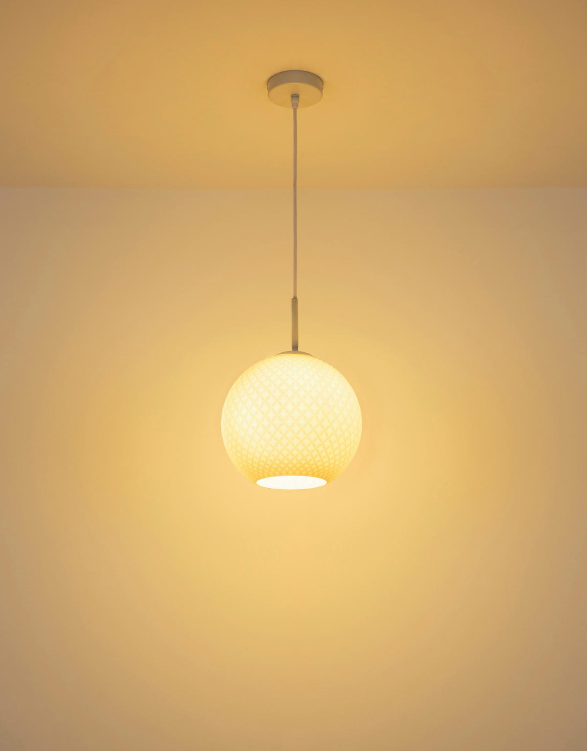 SVJETILJKA VISEĆA  25/120 cm      Andre  - bijela, Design, staklo/metal (25/120cm) - Globo