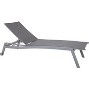 GARTENLIEGE Aluminium pulverbeschichtet Grau, Silberfarben, Alufarben - Silberfarben/Alufarben, KONVENTIONELL, Textil/Metall (70/38/201cm) - Stern