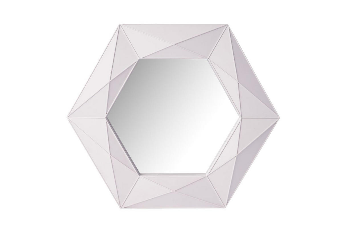 WANDSPIEGEL 54,5/54,5/4 cm  - Weiß, Design, Kunststoff (54,5/54,5/4cm)