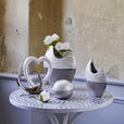 TEELICHTHALTER  - Silberfarben/Weiß, Basics, Keramik (12/9,5cm) - Ambia Home