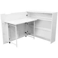 SCHREIBTISCH  in Weiß  - Weiß, MODERN, Holzwerkstoff/Metall (115/100/30cm) - MID.YOU