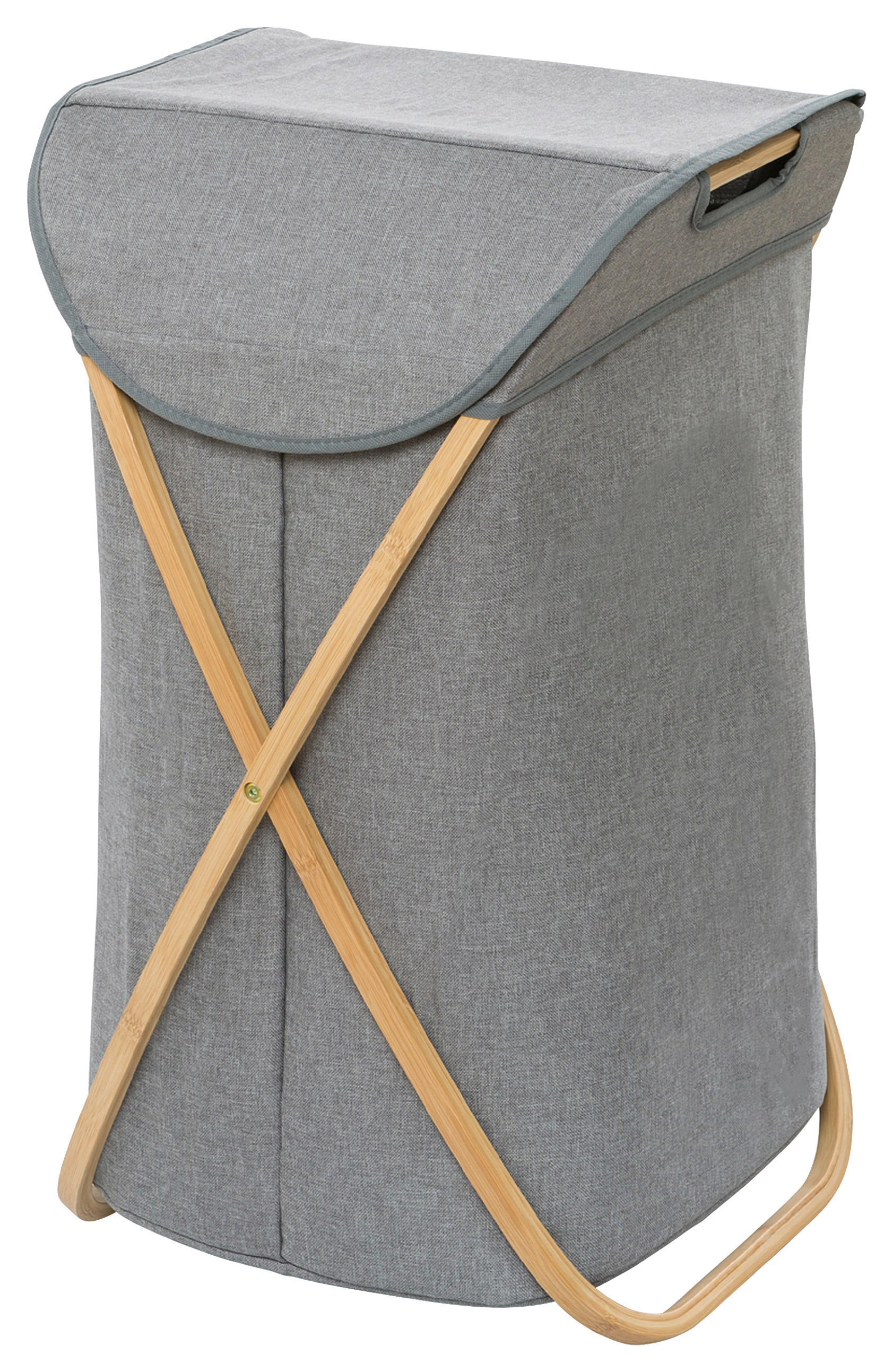 RUHÁSKOSÁR - barna/szürke, Basics, textil/fa (40/68/46cm) - Wenko