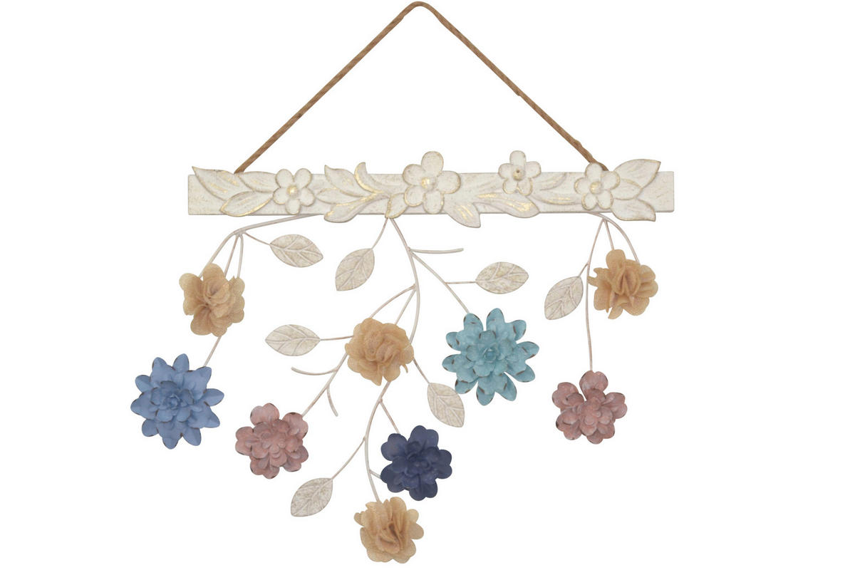 WANDDEKO Metall, Holzwerkstoff  - Multicolor/Creme, Design, Holzwerkstoff/Metall (4/58/59cm) - MID.YOU