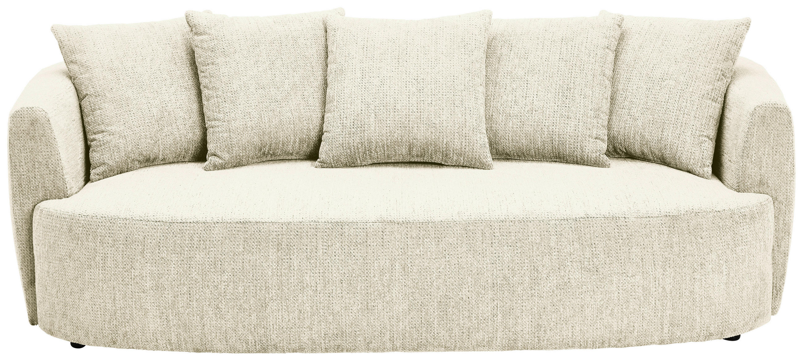 SCHLAFSOFA  mit Stoffauswahl, Liegefunktion, Schlafen auf Sitzhöhe, Rücken echt Chenille Greige  - Greige/Schwarz, KONVENTIONELL, Kunststoff/Textil (238/74/107cm) - Carryhome