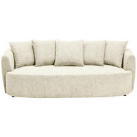 SCHLAFSOFA  mit Stoffauswahl, Liegefunktion, Schlafen auf Sitzhöhe, Rücken echt Chenille Greige  - Greige/Schwarz, KONVENTIONELL, Kunststoff/Textil (238/74/107cm) - Carryhome