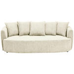 SCHLAFSOFA  mit Stoffauswahl, Liegefunktion, Schlafen auf Sitzhöhe, Rücken echt Chenille Greige  - Greige/Schwarz, KONVENTIONELL, Kunststoff/Textil (238/74/107cm) - Carryhome