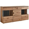 SIDEBOARD  180,2/91,3/43,8 cm 1 Schublade(n)  - Eichefarben/Anthrazit, KONVENTIONELL, Glas/Holz (180,2/91,3/43,8cm) - Linea Natura