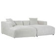 BIGSOFA Chenille Creme  - Creme/Schwarz, MODERN, Kunststoff/Textil (234/66/178cm) - Carryhome