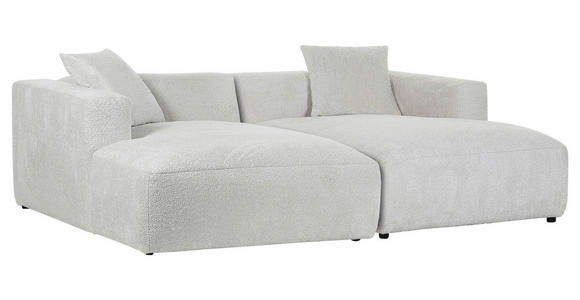 BIGSOFA Chenille Creme - Creme/Schwarz, MODERN, Kunststoff/Textil (234/66/178cm) - Carryhome