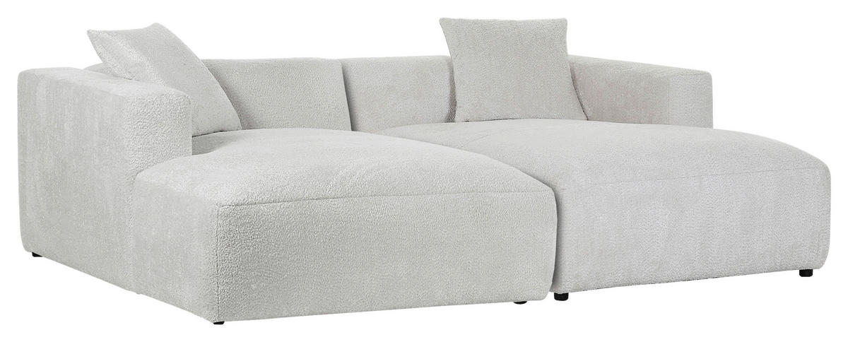 BIGSOFA Chenille Creme  - Creme/Schwarz, MODERN, Kunststoff/Textil (234/66/178cm) - Carryhome