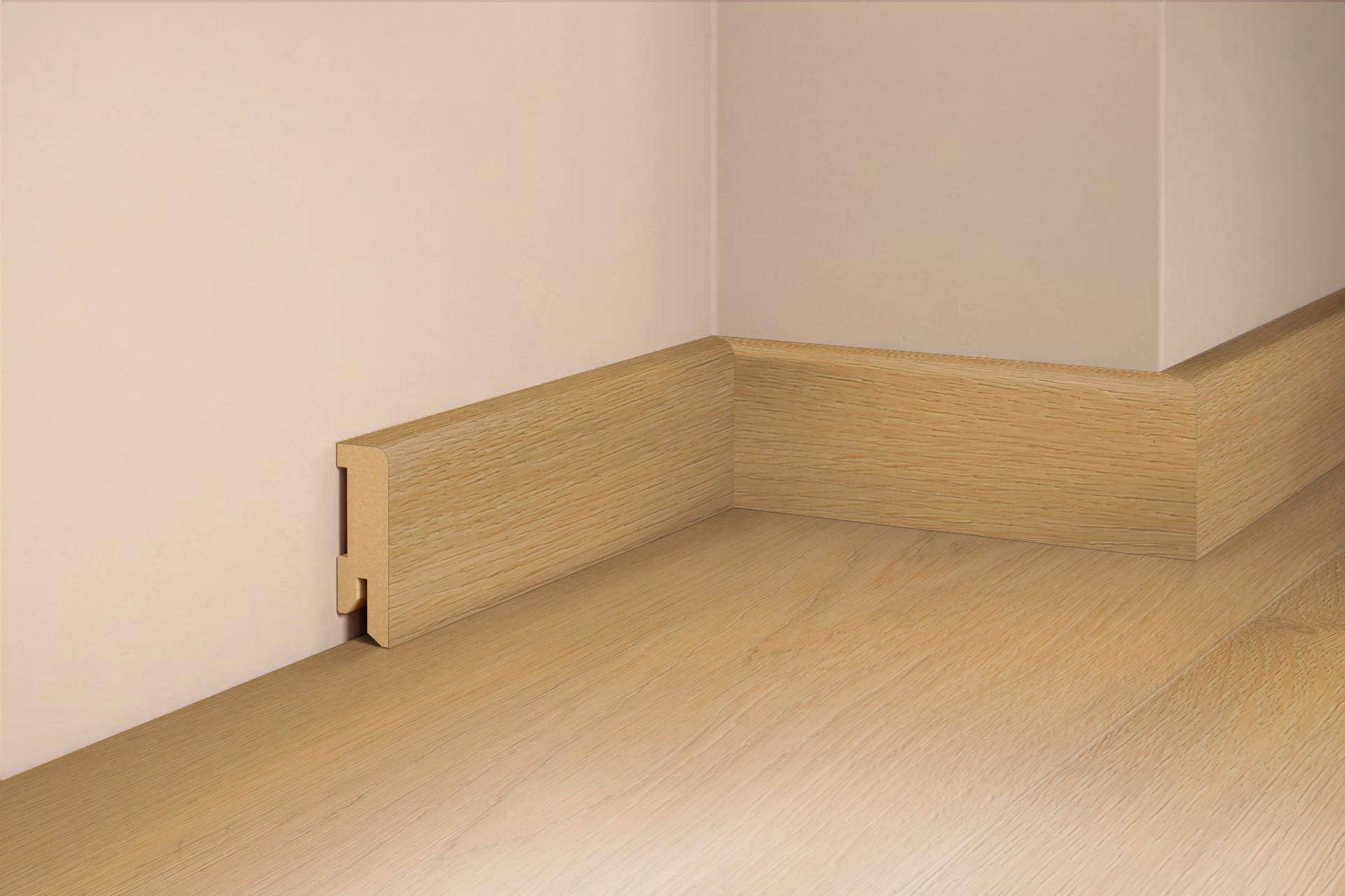 SOCKELLEISTE, Eiche Yuma Eichefarben  - Eichefarben, Basics, Holzwerkstoff (240/5/1,6cm) - Tilo