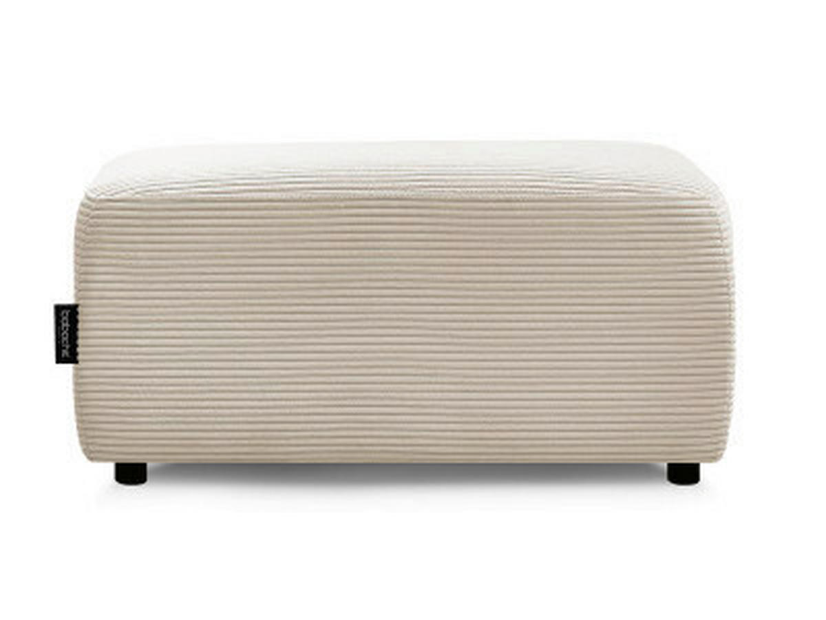HOCKER ATILLA Cord Beige  - Beige/Schwarz, MODERN, Kunststoff/Textil (92/44/48cm)