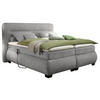 BOXSPRING-ÁGY 160/200 cm  iszap  - iszap/fekete, Konventionell, műanyag/textil (160/200cm) - MID.YOU