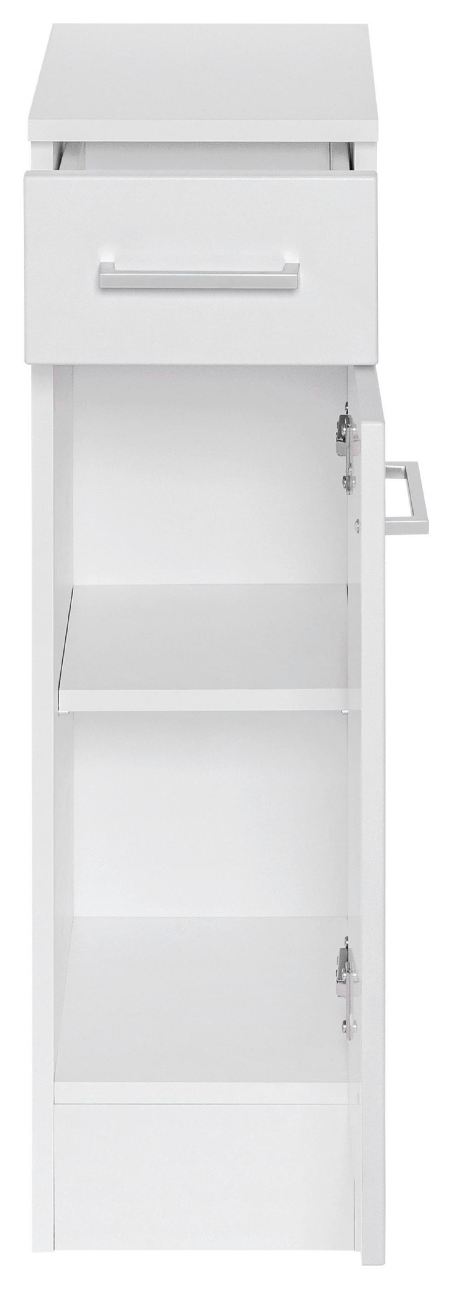 UNTERSCHRANK 25/84/35 cm   - Silberfarben/Weiß, MODERN, Holzwerkstoff/Metall (25/84/35cm) - Held