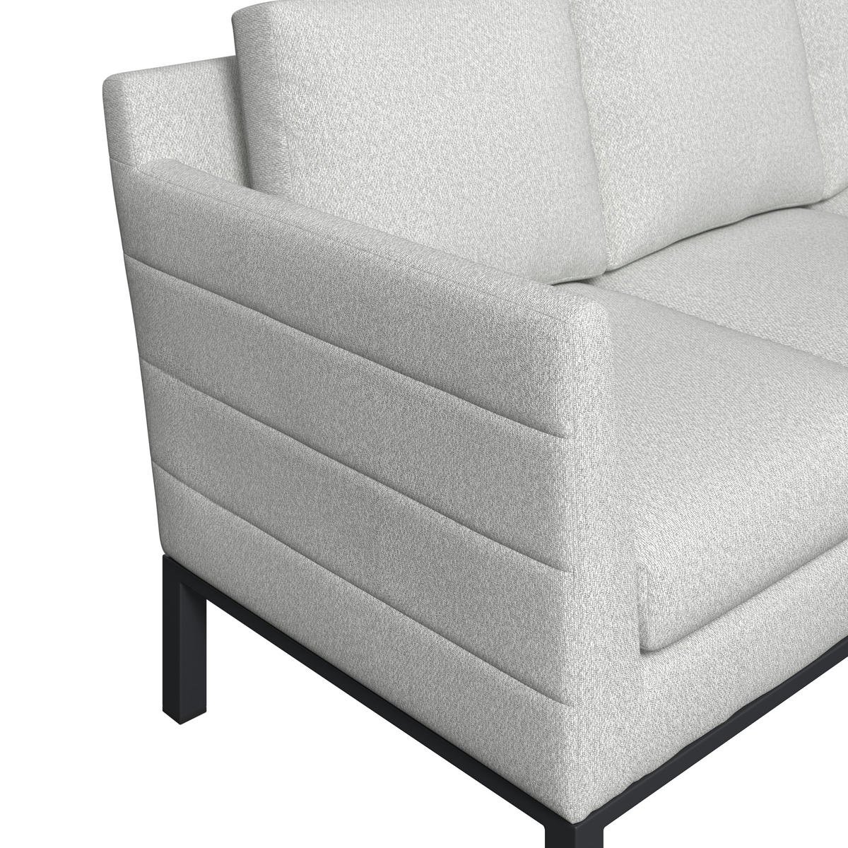 LOUNGEGARNITUR 5-teilig  277/213 cm  Aluminium  - Anthrazit/Hellgrau, LIFESTYLE, Textil/Metall (277/213cm) - Amatio