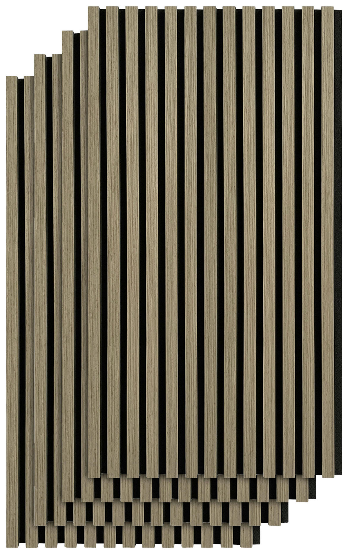 AKUSTIKPANEEL Echtholz 52/104/2,2 cm 4 Stück  - Walnussfarben, Konventionell, Holz/Kunststoff (52/104/2,2cm)