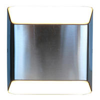 LED-AUßENLEUCHTE Floyd 12,2/12,4/4,5 cm   - Edelstahlfarben/Weiß, MODERN, Kunststoff/Metall (12,2/12,4/4,5cm)
