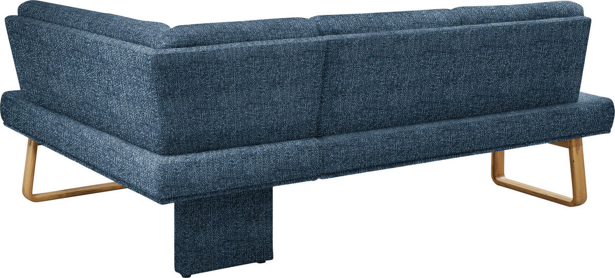 ECKBANK 240/174 cm  in Eichefarben, Dunkelblau  - Eichefarben/Dunkelblau, Design, Holz/Textil (240/174cm) - Dieter Knoll